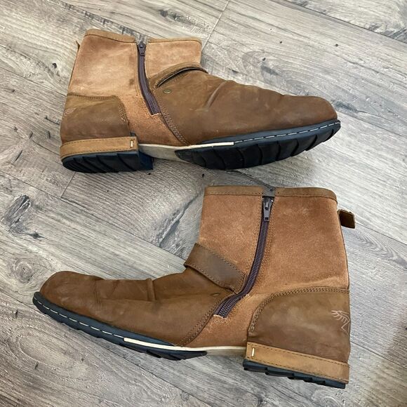 OTTO ZONE Tan Leather Buckle Moto Boots main image 5